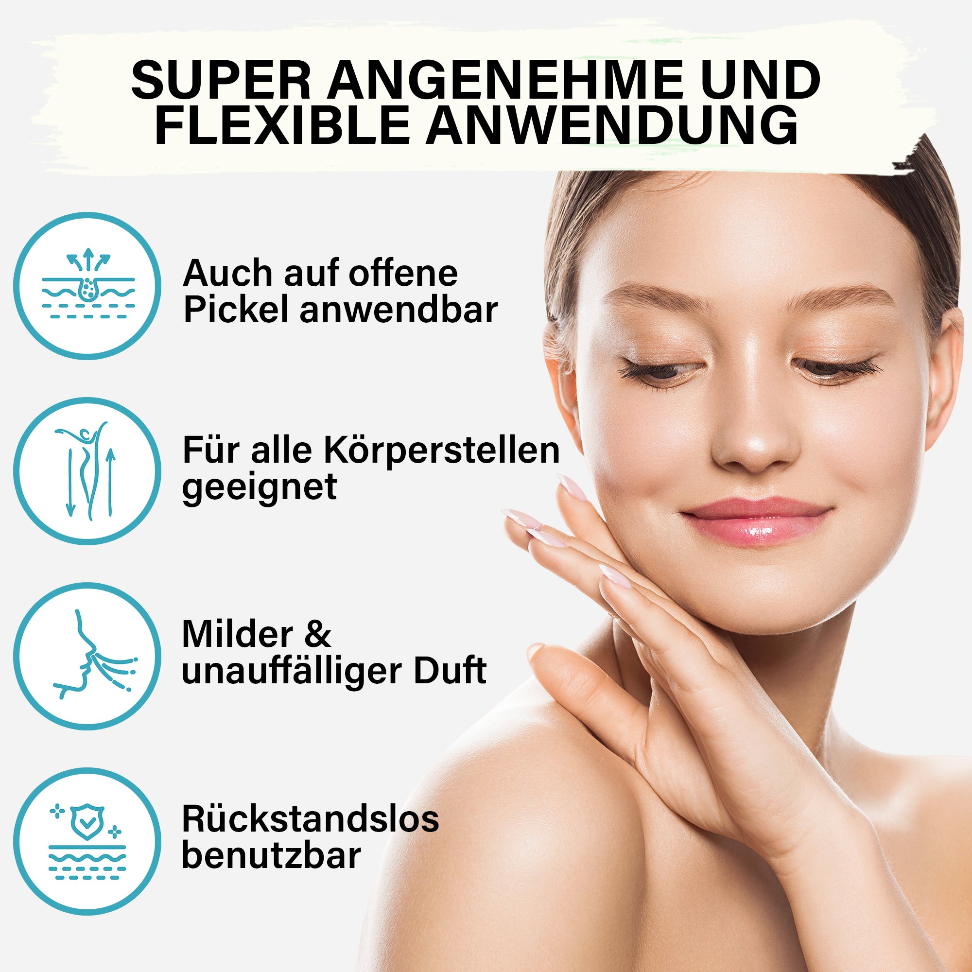 Zinksalbe mit Teebaumöl- gegen Pickel & zu Akne neigender Haut- 50 ml