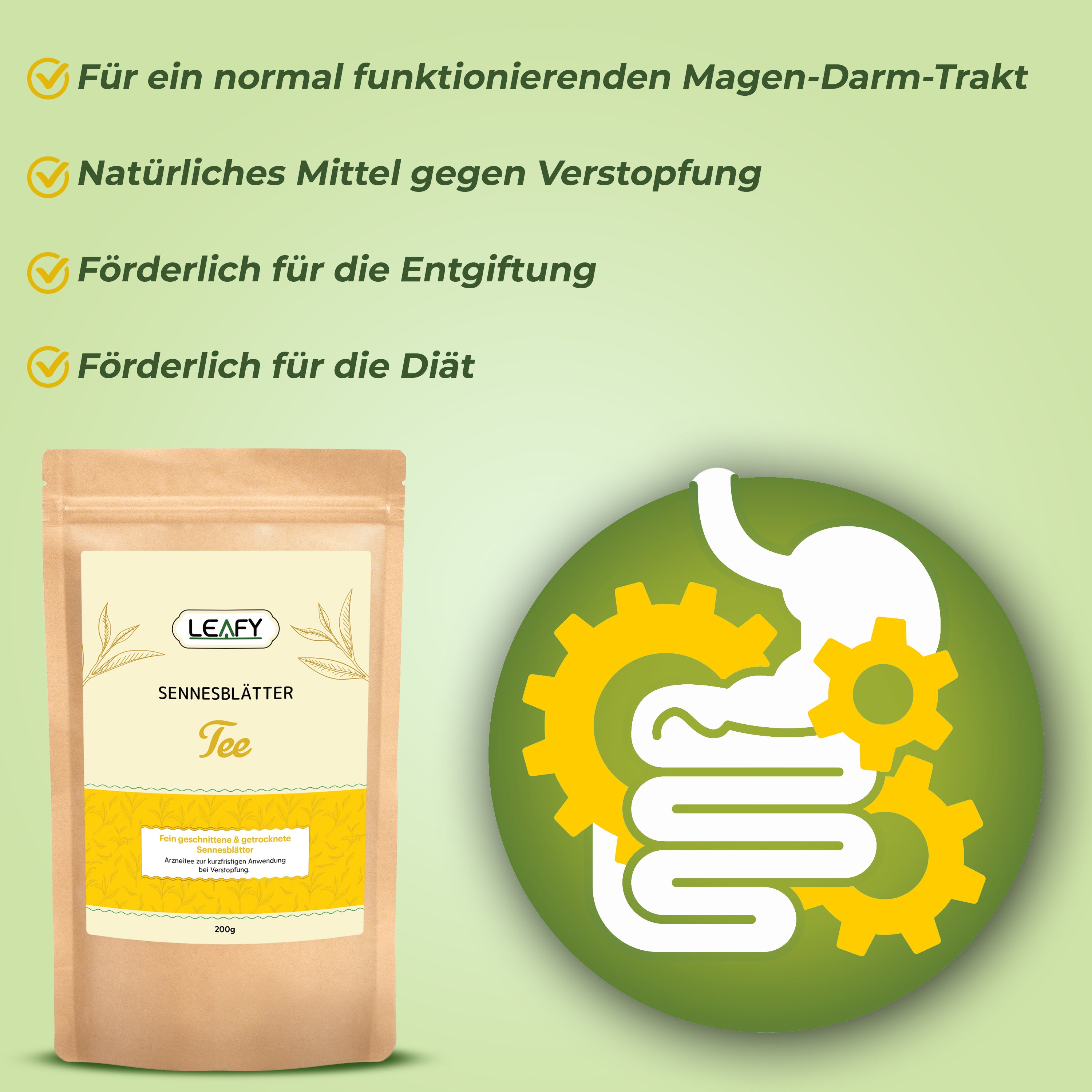 Sennes Blätter Tee 200g lose - Natürlicher Abführtee - schnelle Wirkung & angenhemer Kräutergeschmack