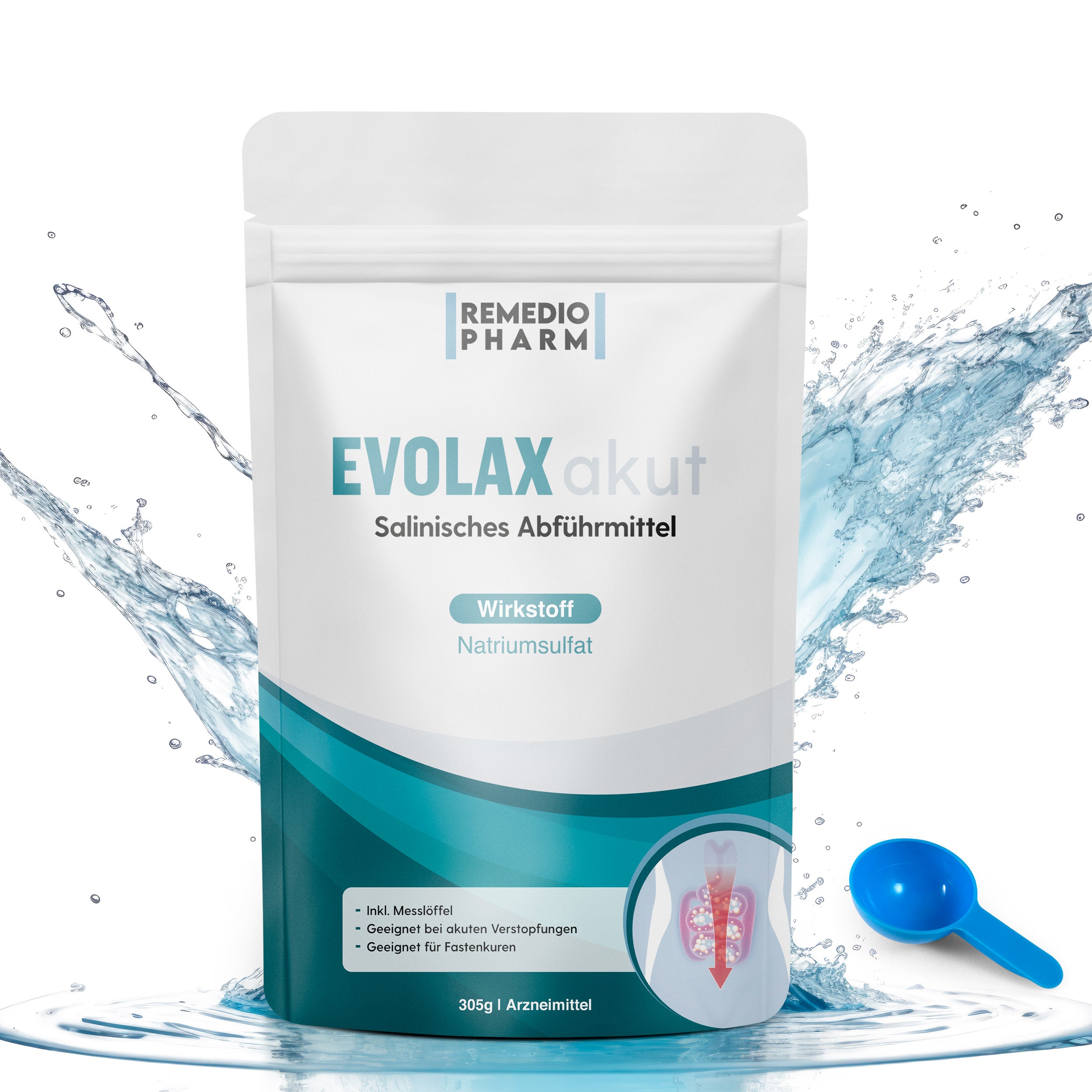 Glaubersalz XXL Packung 305g Neutral inkl. Messlöffel, Marke: Remedio Pharm