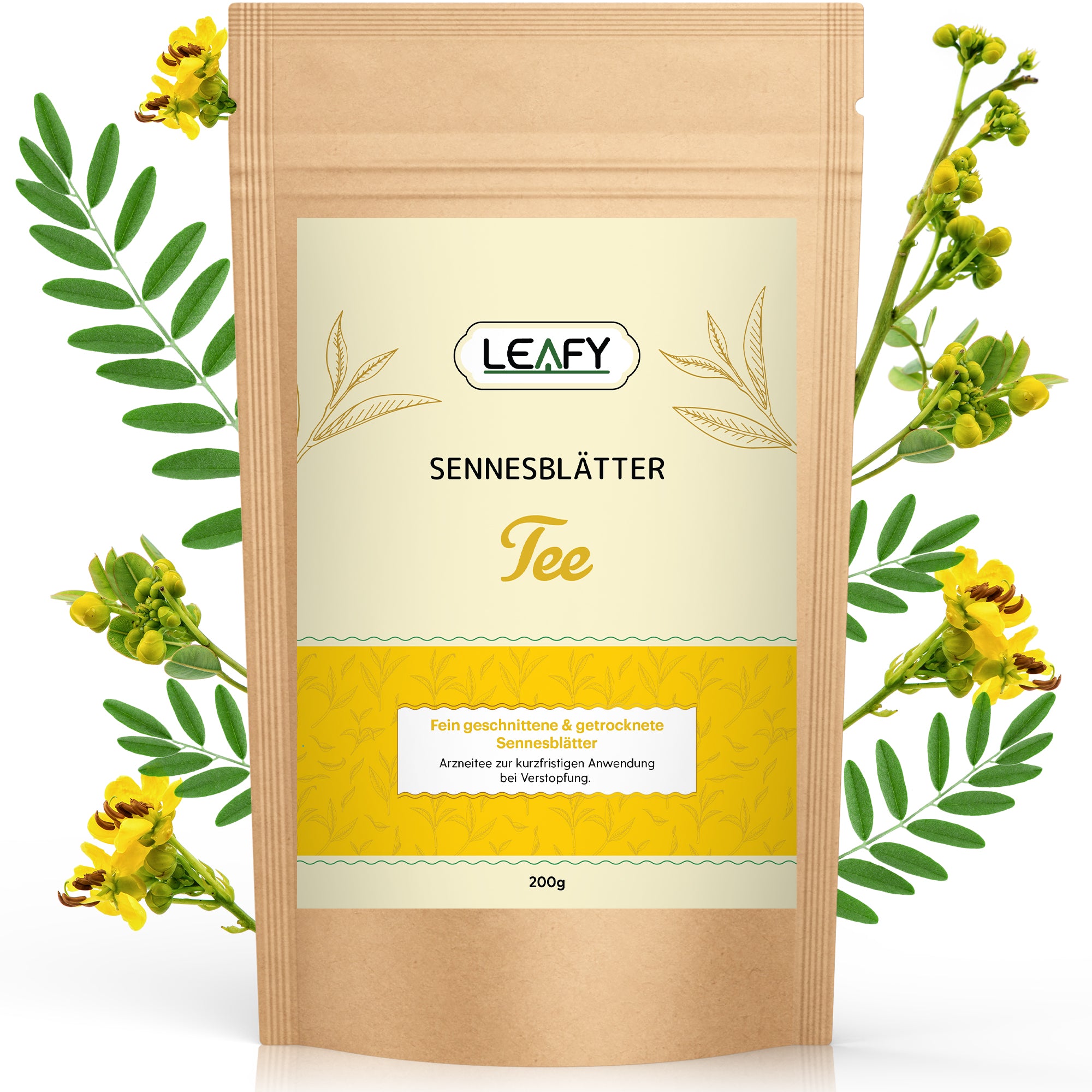 Sennes Blätter Tee 200g lose - Natürlicher Abführtee - schnelle Wirkung & angenhemer Kräutergeschmack