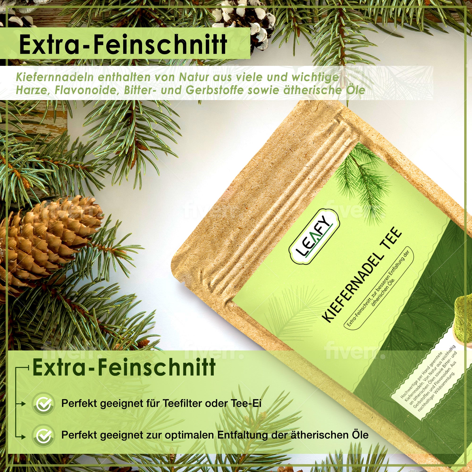 Kiefernadeltee 105g - Extra Feinschnitt