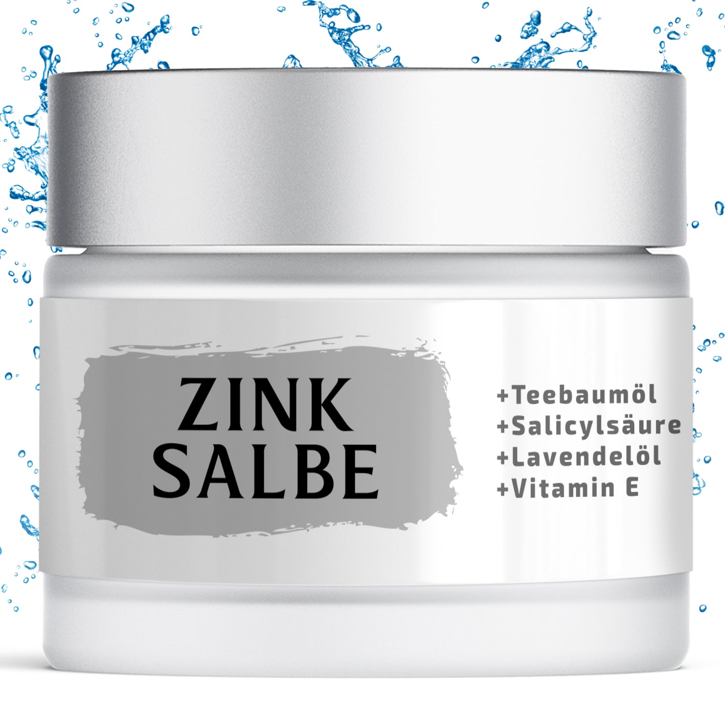 Zinksalbe mit Teebaumöl- gegen Pickel & zu Akne neigender Haut- 50 ml